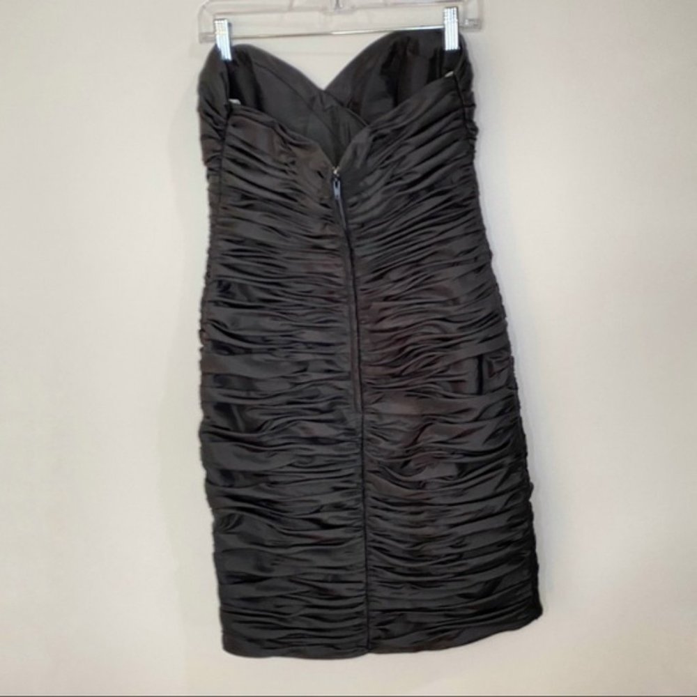 Jordan Fashions Black Party Ruched Dress Women's Size 6 Preowned - Picture 4 of 12